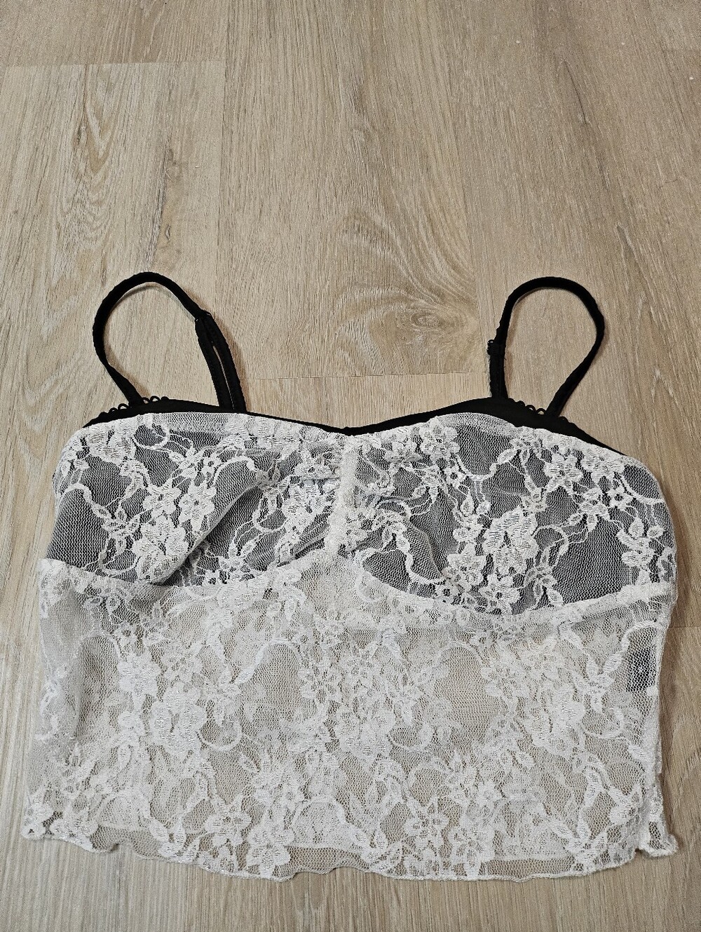 Black And White Lace Tank Top